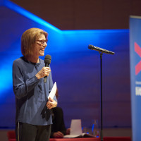 lit.RUHR 2017: 04.10. Eröffnungsala der lit.RUHR in der Philharmonie Essen. Bettina Böttinger. ©Kandalowski/Gieseler