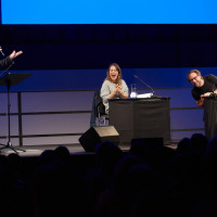 lit.RUHR 2017: Knut Elstermann, Anneke Kim Sarnau und Bjarne Mädel ©Kandalowski/Gieseler